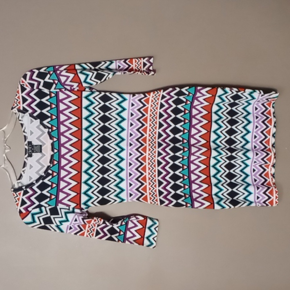 Deb Multi Colored 3/4 Sleeved Dress Size M NWT